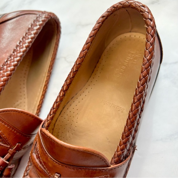 Allen Edmonds Maxfield Brown Leather Slip-On Tassel Loafer Dress Shoe Size 9 D - Picture 8 of 17